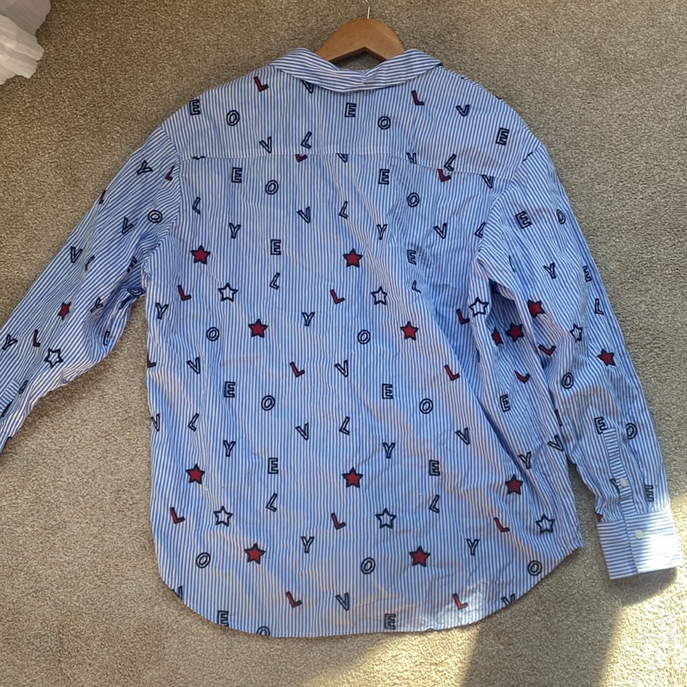 Boden pinstripe button down size 8 - Picture 4 of 5